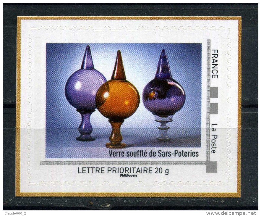 Verre Soufflé De Sars-Poteries Adhésif Neuf ** . Collector " Nord - Pas De Calais " 2010 - Collectors