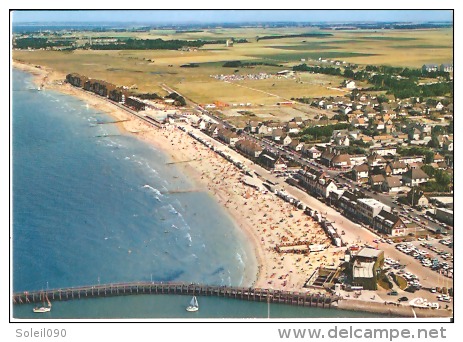 CP  14  COURSEULLES -sur -MER     E 14191 996.2432    Vue  Panoramique  Aérienne  , L'entrée  Du  Port , La  Plage - Courseulles-sur-Mer