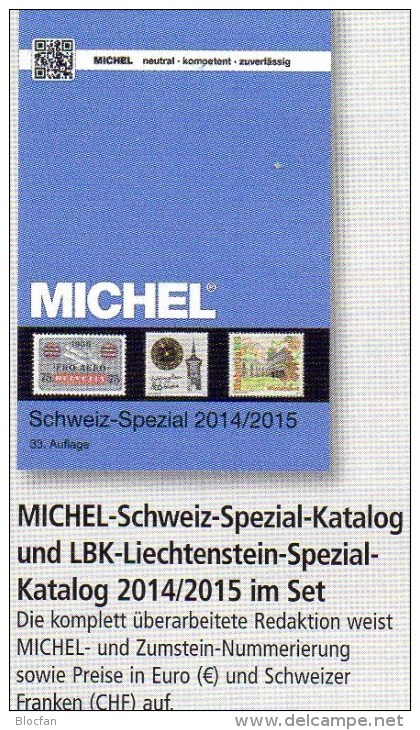 MICHEL Schweiz/ Liechtenstein Spezial Briefmarken Kataloge 2015 Neu 70€ UNO Genf Internationale Ämter Catalogue Helvetia - A Identificar