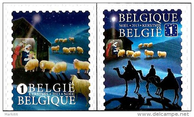 Belgium - 2013 - Christmas - Mint Self-adhesive Booklet Stamp Set - Unused Stamps