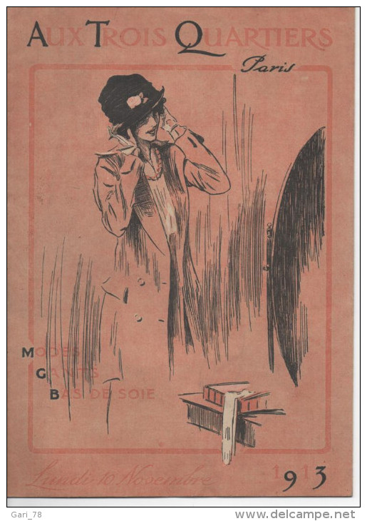 Catalogue Aux Trois Quartiers 1913 Modes Gants Bas De Soie - Fashion