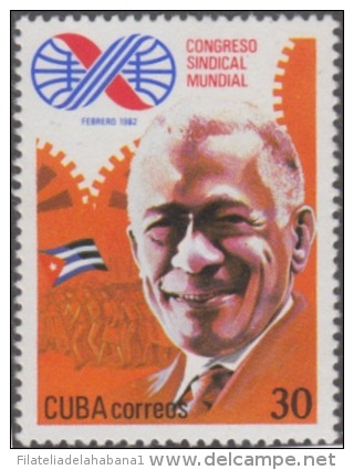 1992.9- * CUBA 1992. MNH. CONGRESO SINDICAL MUNDIAL. LAZARO PEÑA. - Unused Stamps