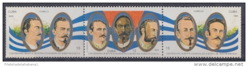 1995.27- * CUBA 1995. MNH. GENERALES DE LA GUERRA DE INDEPENDENCIA. INDEPENDENCE WAR. SE-TENAM. - Unused Stamps