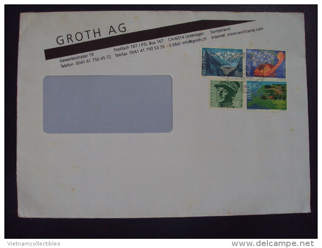 Switzerland Cover 2008 With Telephone Stamp - Storia Postale