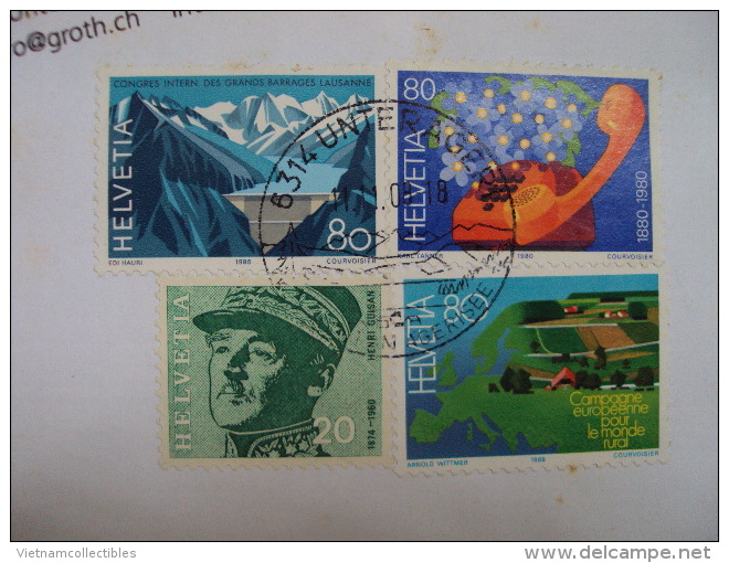 Switzerland Cover 2008 With Telephone Stamp - Cartas & Documentos