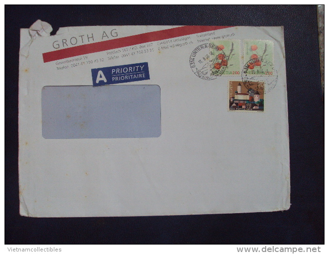 Switzerland Cover With Fruit Stamps - Lettres & Documents