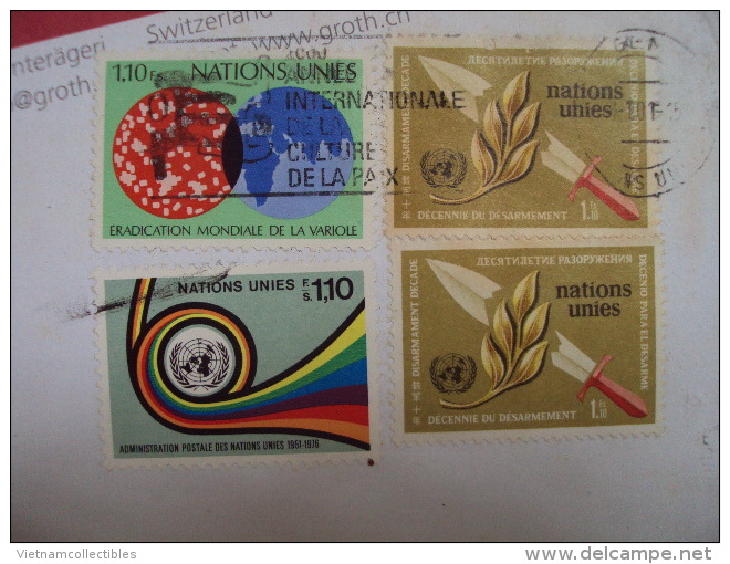 Switzerland Cover With United Nations Stamps - Lettres & Documents