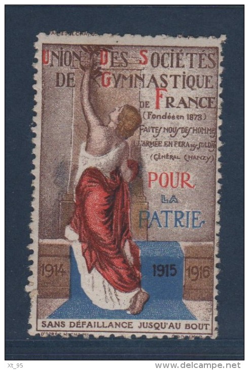 Vignette - Union Des Societes De Gymnastique De France - Pour La Patrie - ** Neuf Sans Charniere - Other & Unclassified