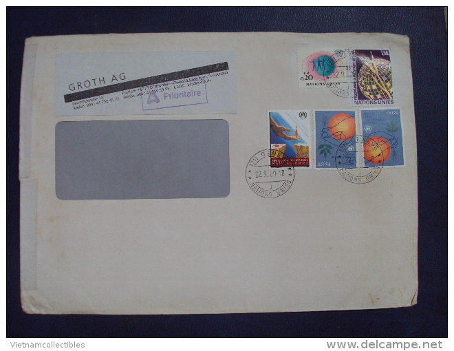 Switzerland Cover With United Naitons &amp; Hand Stamps - Brieven En Documenten