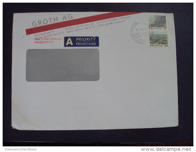 Switzerland Cover With Landscape Stamps - Lettres & Documents