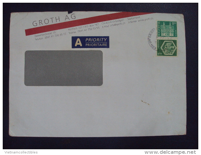 Switzerland Cover With Bird Stamp - Cartas & Documentos