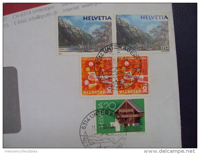 Switzerland Cover With Horse /House / Children Stamps - Lettres & Documents