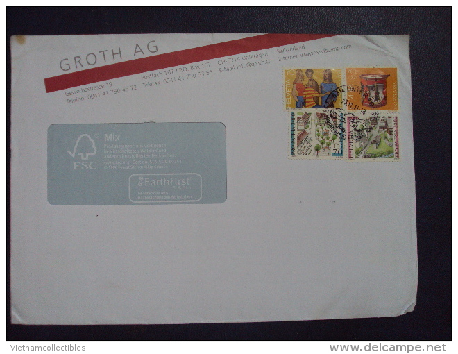 Switzerland Cover With Some Different Stamps - Briefe U. Dokumente