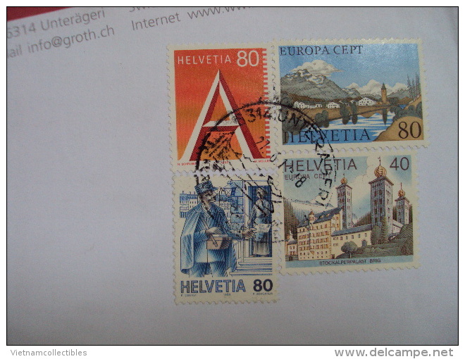 Switzerland Cover With Architecture Stamps - Lettres & Documents