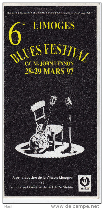 Limoges. 6e Blues Fesival. 28-29 Mars 1997. - Programmes