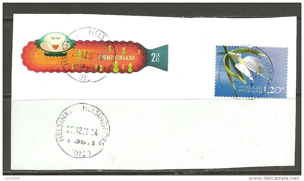 FINLAND FINNLAND Cover Out Cut With 2 Good Cancels O 2014 - Gebruikt
