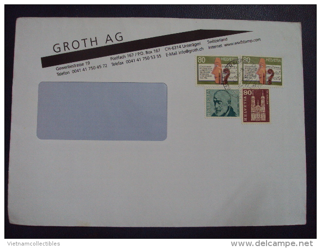 Switzerland Cover With Music Stamps - Briefe U. Dokumente