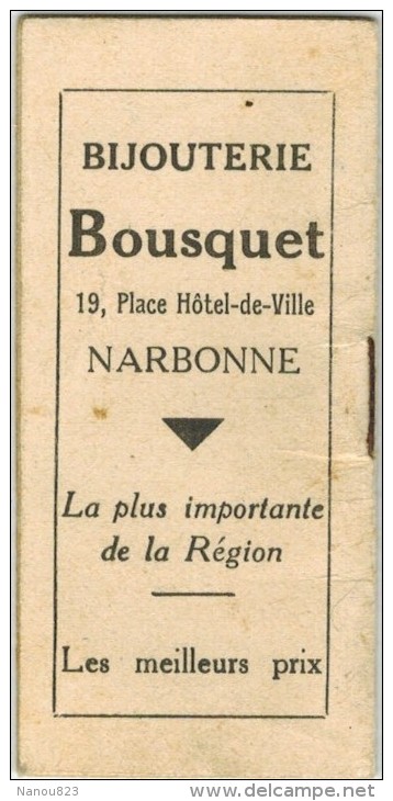 AGENDA CALENDRIER DE POCHE 1933 PUBLICITAIRE ILLUSTRATEUR BIJOUTERIE BOUSQUET NARBONNE ENFANT LITTLE GIRL MAEDCHEN - Formato Piccolo : 1921-40