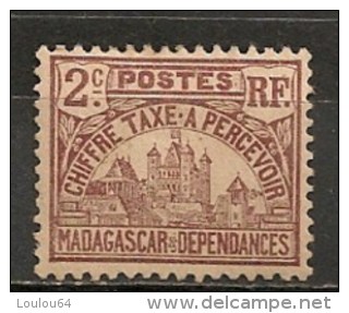 Timbres - France (ex-colonies Et Protectorats) - Madagascar - Timbres-taxe - 2 C. - - Portomarken