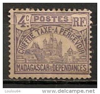 Timbres - France (ex-colonies Et Protectorats) - Madagascar - 1889-1960 -Timbre-Taxe - 4 C. - - Portomarken