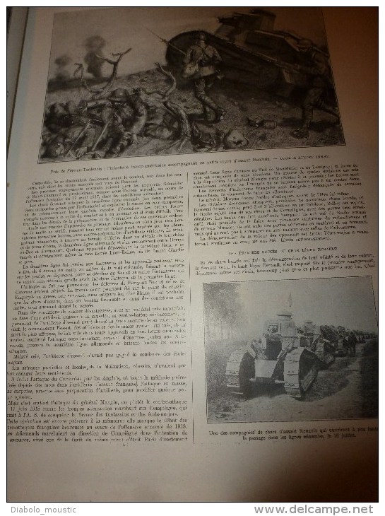 1918 Mlle Appert de Chalons;Aquarelles;Les chars d'assaut;Bombarder par avion;Santerre;Moreuil;Ayencourt;TOLSTOÏ ; FEZ