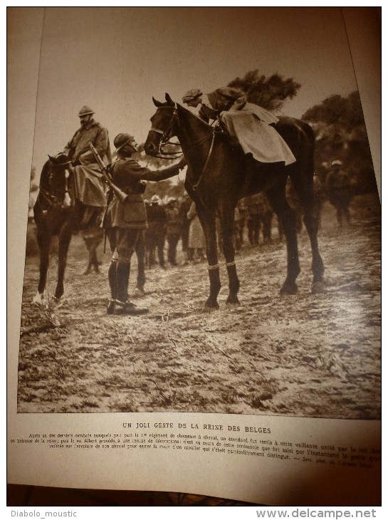 1918 Les canons d'accompagnement;Navire VATERLAND;Reine de Belgique;NOURRIR;Barcelone;Les 3 frères Hainglaise;Avion all.