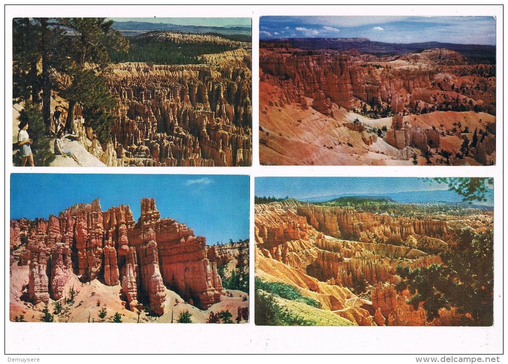 26524 ( 2 Scans ) Bryce Canyon National Park Utah 4 Pc - Bryce Canyon