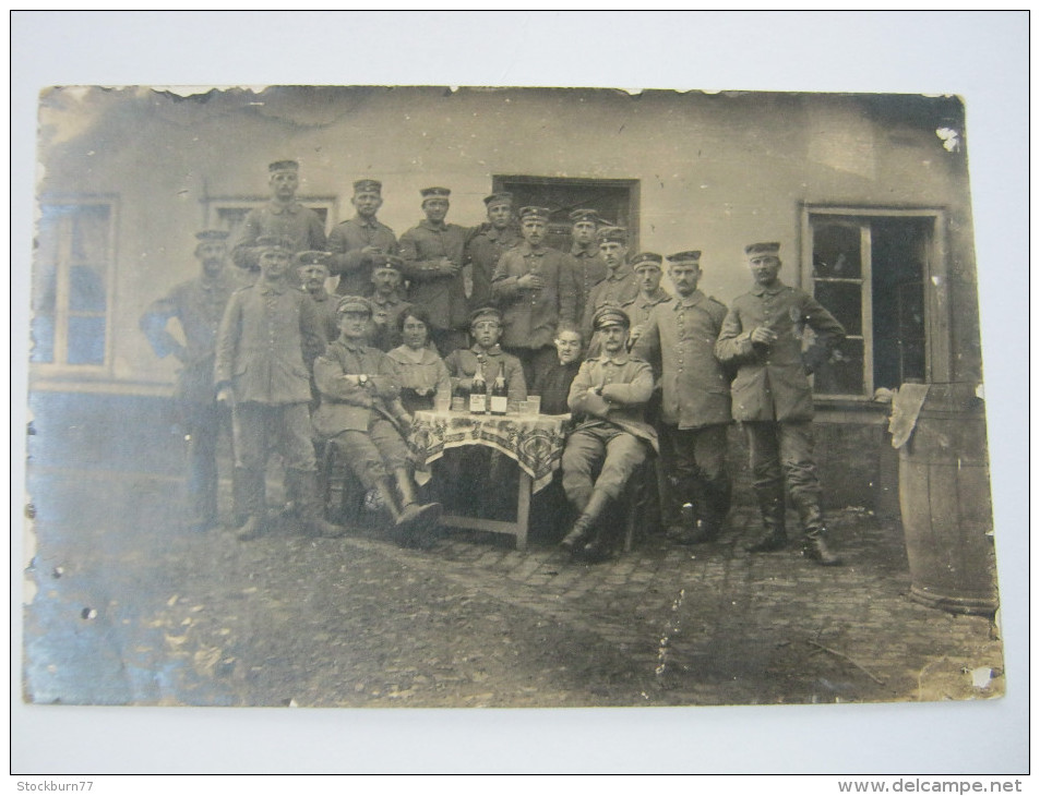 TANGERMÜNDE , Soldatenfotokarte    Mit Stempel 1915  ,     2 Abbildungen - Tangermuende