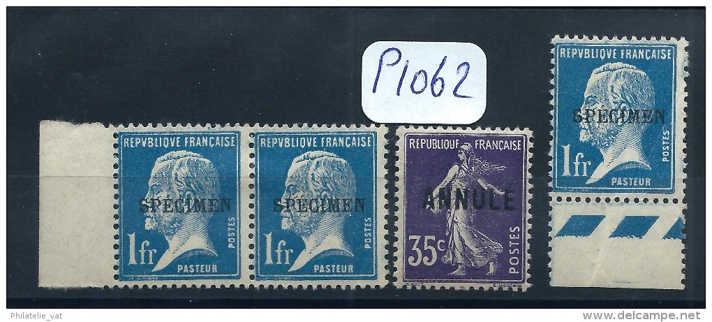 FRANCE  COURS D INSTRUCTION  N° MAURY 16 ET 83 X 3    NEUFS* ET PLIS COTE 125€  VOIR SCANS - Specimen