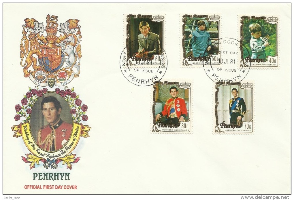 Penrhyn 1981 Royal Wedding FDC - Penrhyn