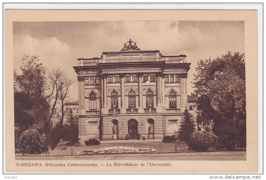 Poland - Warszawa - La Bibliotheque De L'Universite - Polonia