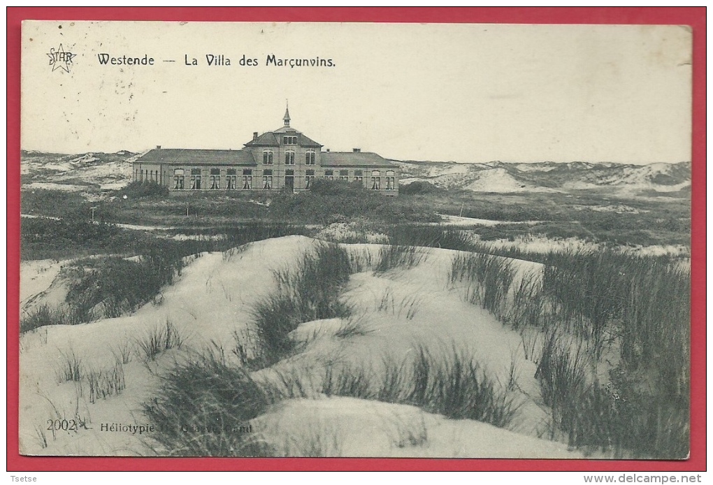 Westende -La  Villa Des Marçunvins - 1913  - De Graeve , Gand ( Verso Zien ) - Westende