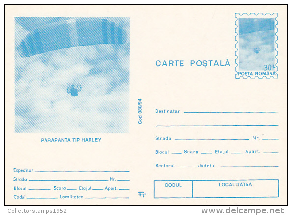 10315- PARACHUTTING, POSTCARD STATIONERY, 1994, ROMANIA - Parachutisme