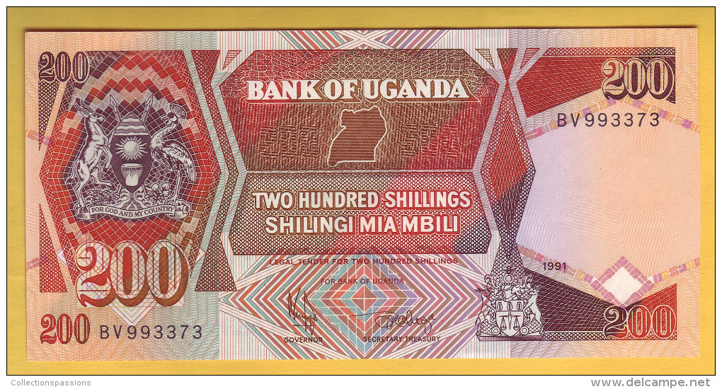 OUGANDA - Billet De 200 Shillings. 1991.  Pick: 32b. NEUF - Uganda