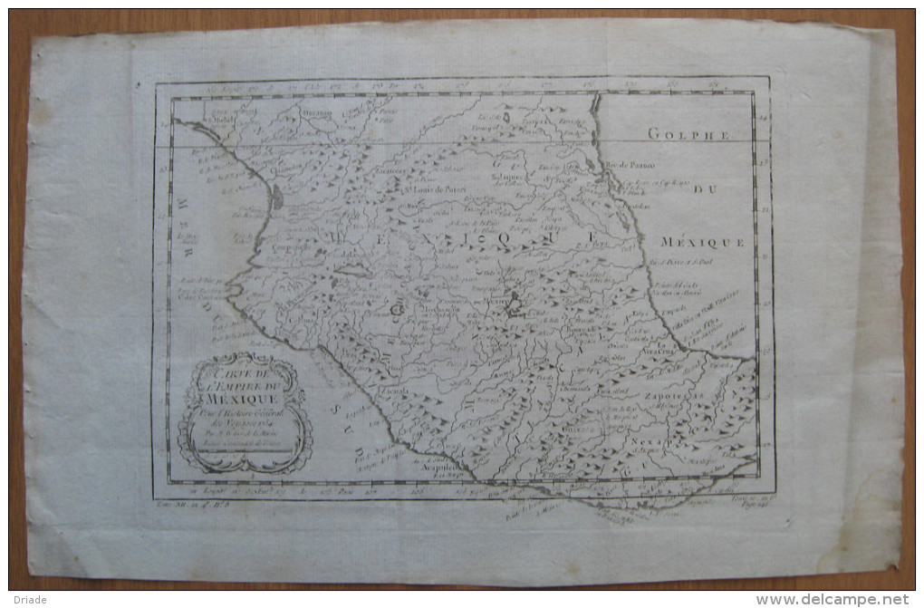 MAPPA CARTA GEOGRAFICA MESSICO AMERICA CENTRALE ANNO 1754 - Carte Geographique