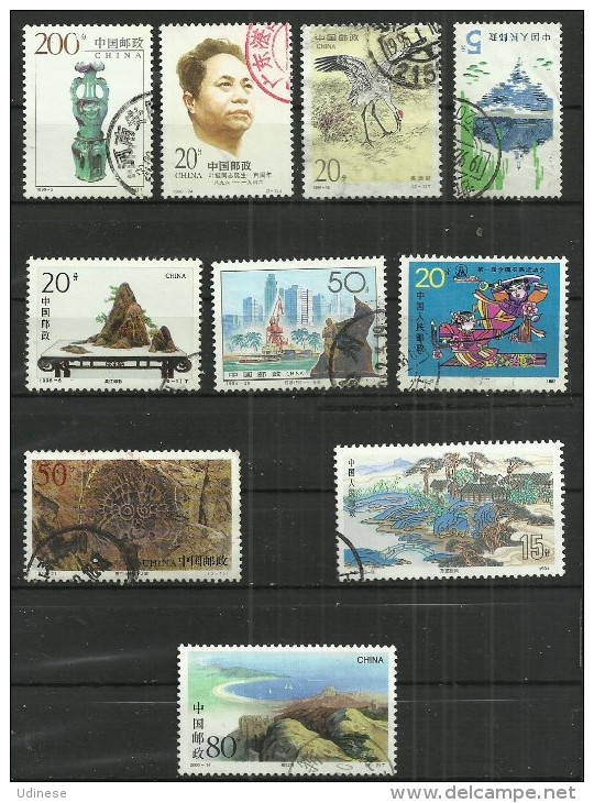 TEN AT A TIME - CHINA  - LOT OF 10 DIFFERENT 2 - USED OBLITERE GESTEMPELT USADO - Colecciones & Series