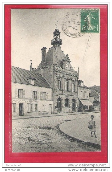 78-Bonnieres-la Mairie-- Taille Cpa écrite 1913 - Bonnieres Sur Seine