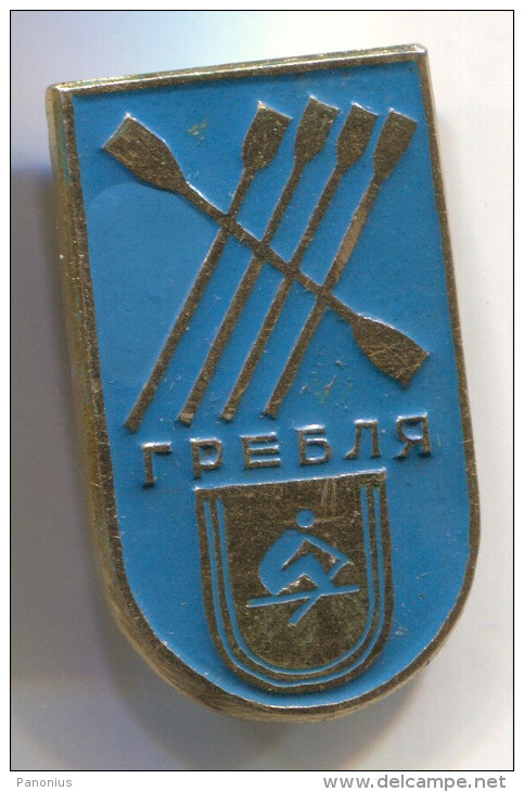 Rowing, Kayak, Canoe - Russia / Soviet Union, Vintage Pin, Badge, 30x20mm - Aviron