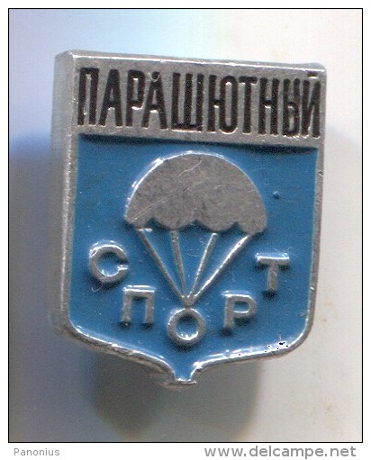 PARACHUTTING - Soviet Union, Russia, Communism, Vintage Pin, Badge - Parachutting