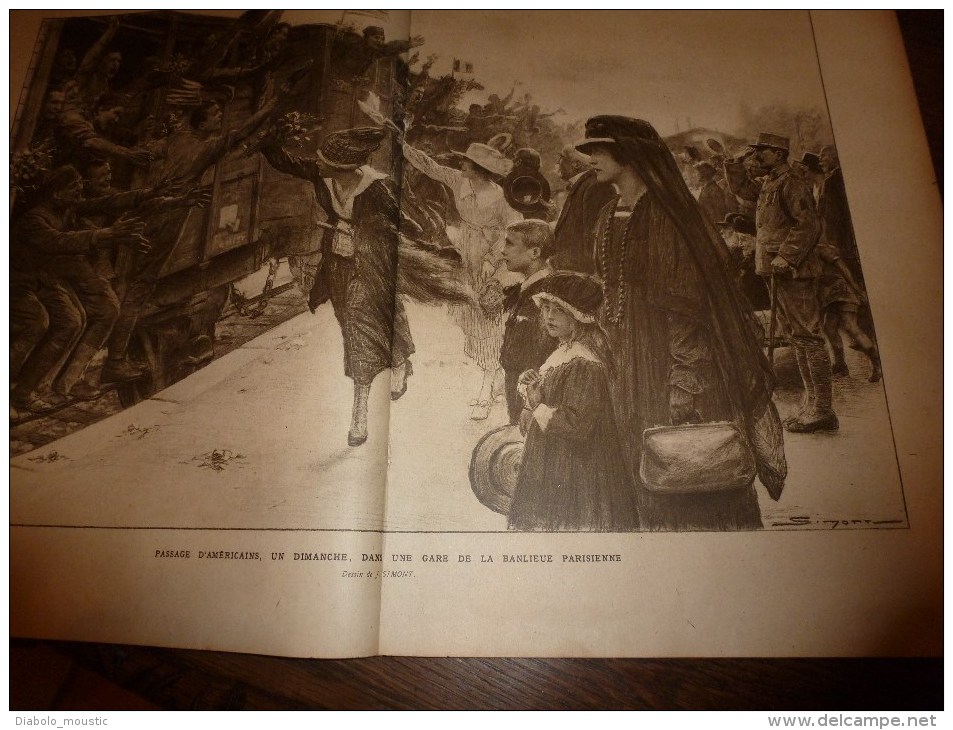 1918 US's soldiers;Miss Carey héroïne british;Guerre du PAIN,Russie;2 images d'HANSI;Chars d'assaut;Aut/Ital La Piave