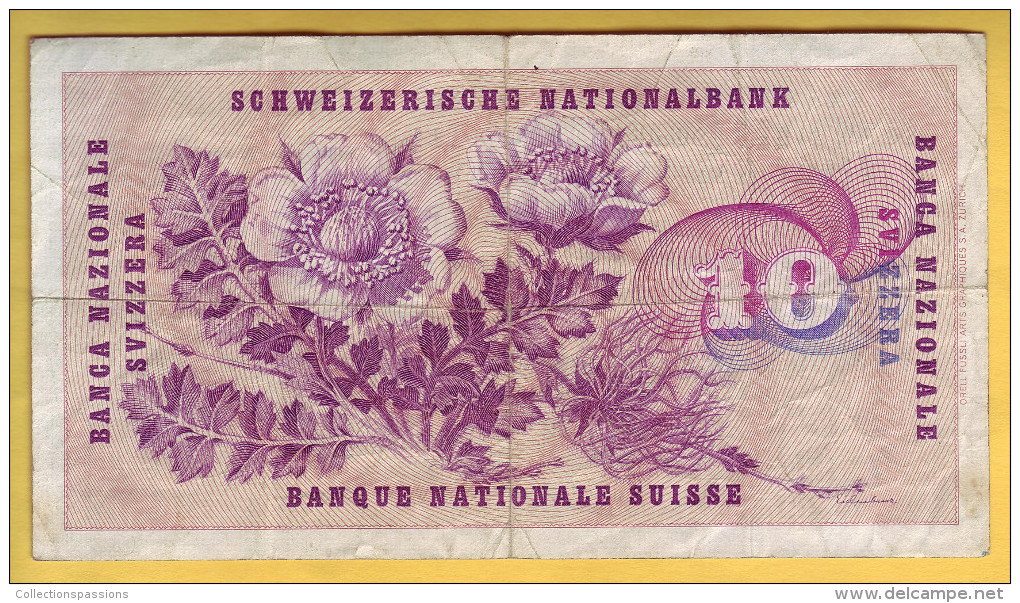 SUISSE - Billet De 10 Franken. 20-10-55. Pick: 45b1. TTB - Suisse