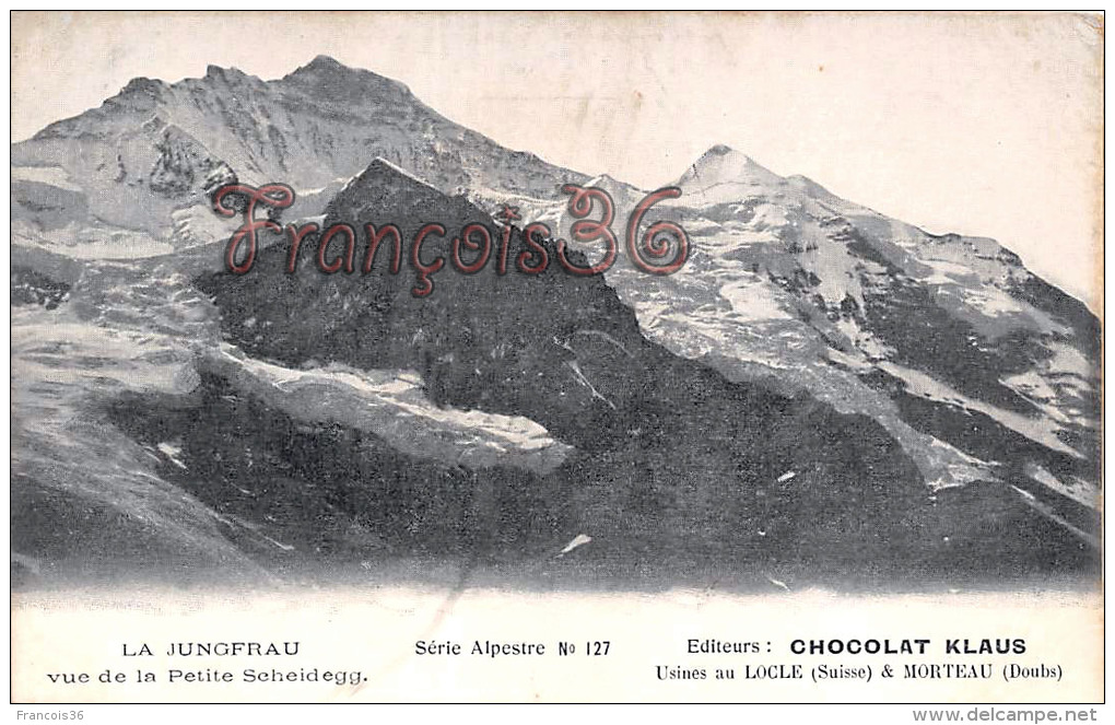 (Suisse) - Alpes Bernoises - Le Jungfrau Vue De La Petite Scheidegg - 2 SCANS - Berne