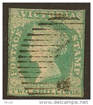 VICTORIA 1854 2/- QV SG 35 U #JX16 - Gebruikt