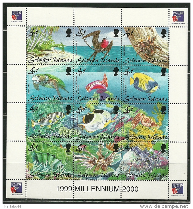 Solomon Islands         "Marine Life"      Sheet Of 12   SC#  874   MNH** - Solomon Islands (1978-...)