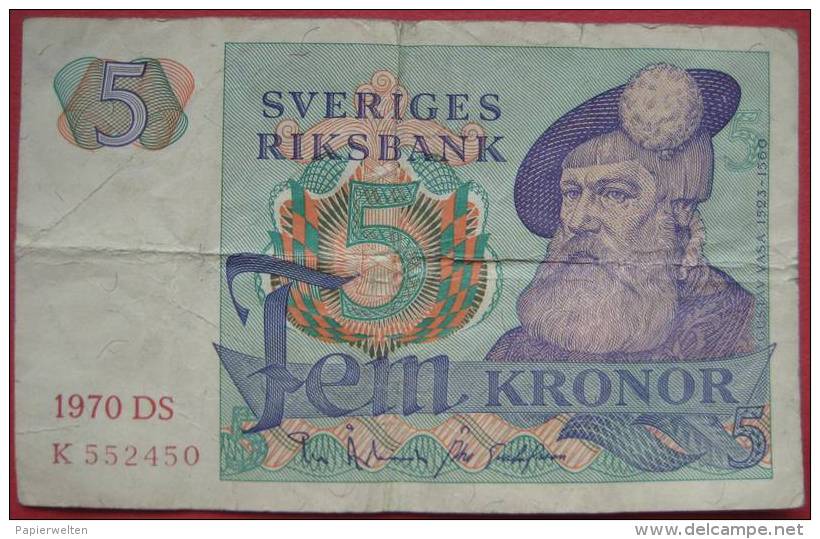 5 Kronen / Kronor  1970 (WPM 51b) - Sweden