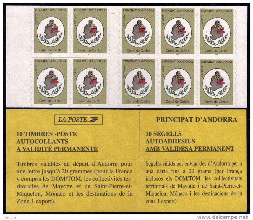 Andorre Français 1996 - Carnet Yvert  Nr. C6 (478)    Michel Nr. MH 0-6 (499) - Carnets
