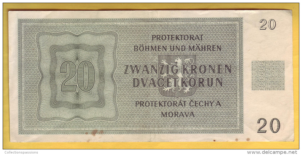 BOHÊME ET MORAVIE - Billet De 20 Korun. 24.01.44. Pick: 9a. SUP - Other - Europe