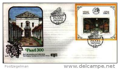 REPUBLIC OF SOUTH AFRICA, 1987, Paarl,  First Day Cover 4.22ms (Block) - Covers & Documents