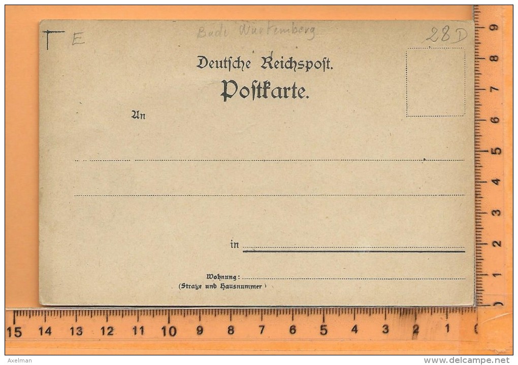 KARLSRUHE: Gruss, Litho, Schwarzwaldhaus Mit Lauterberg - Karlsruhe