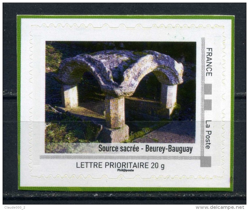 Source Sacrée - Beurey -Bauguay Adhésif Neuf ** . Collector " Bourgogne " 2011 - Collectors